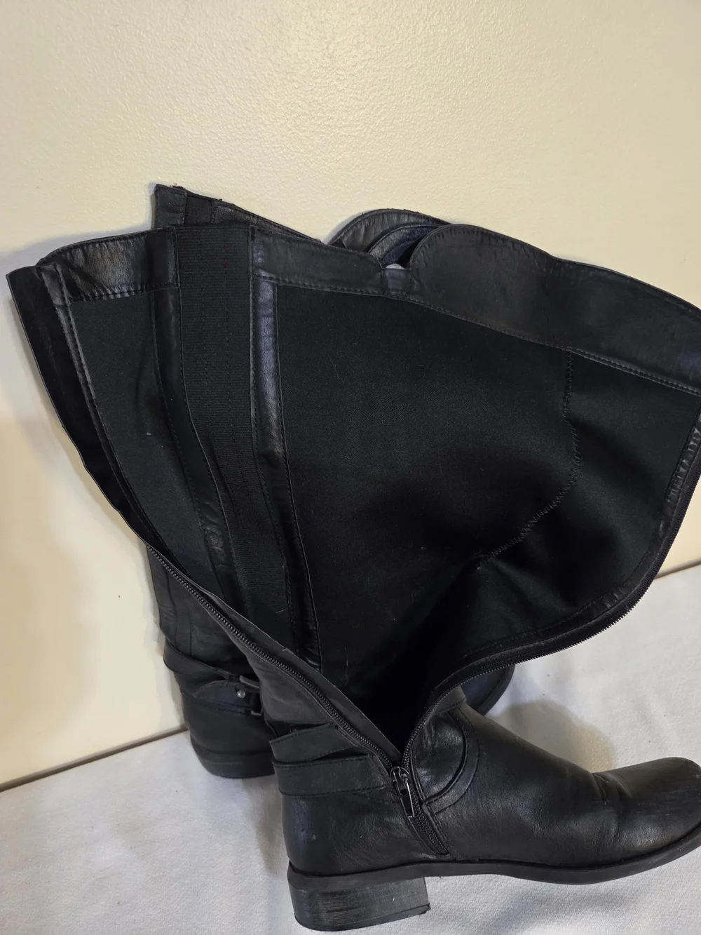 G by Guess Black Over-the-Knee Zip Riding Boots